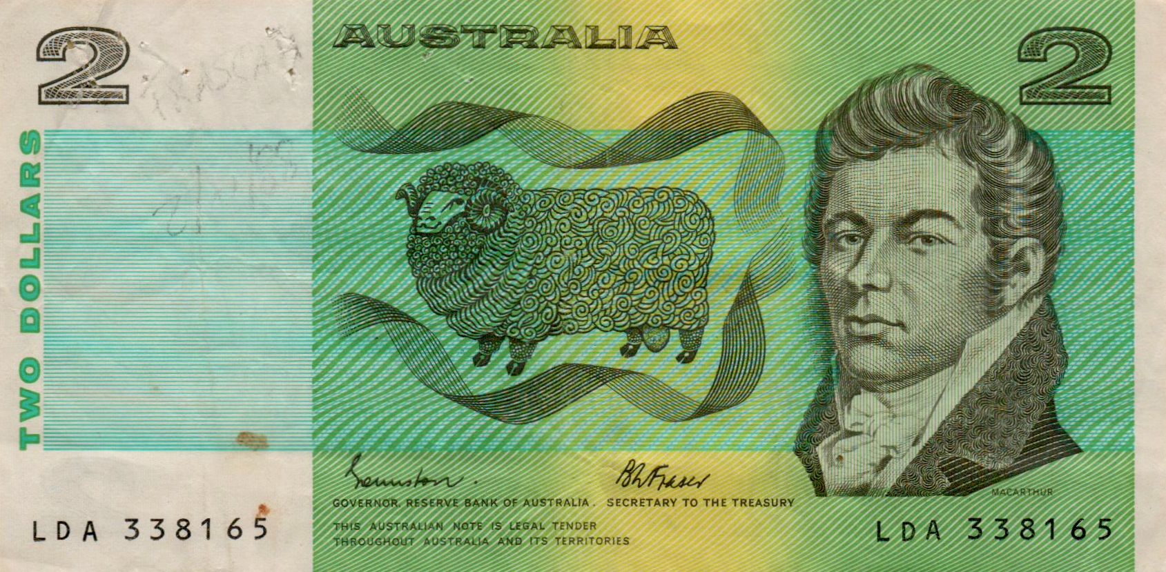 Australia 2 1974 VF P-43/e